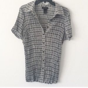 Lane Bryant Scrunch accordion button down 14/16